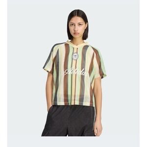 Adidas Originals Summer Glow Knitted Oversized Jersey Size M NWT Mesh Sheer